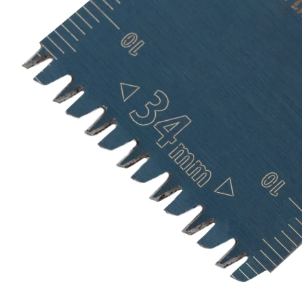 Насадка для МФИ режущая пазовая прямая, HCS, по дереву, ламинату 34 х 2.5 мм, крупный зуб Denzel 782315 купить в Ижевске