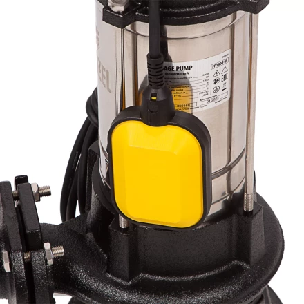 Фекальный насос Denzel FP1800-KS, 1800 Вт, напор 17 м, 26000 л/ч, нож-измельчитель купить в Ижевске