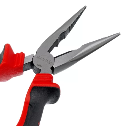 Длинногубцы прямые Matrix, 180 мм, хром-ванадий, двухкомпонентные рукоятки, 17310 купить в Ижевске