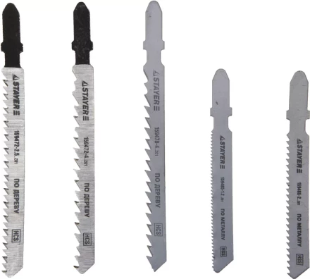 Набор STAYER &quot;STANDARD&quot; Полотна &quot;ХОББИ №2&quot; для эл. лобзика, по металлу, EU-хвост., 5шт 159489-H5_z01 купить в Ижевске