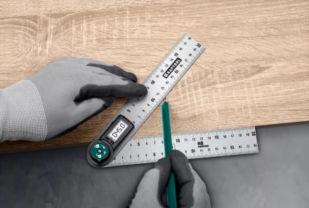 Транспортир-угломер ЗУБР из нержавеющей стали, многофункциональный, нониусный 34682 купить в Ижевске