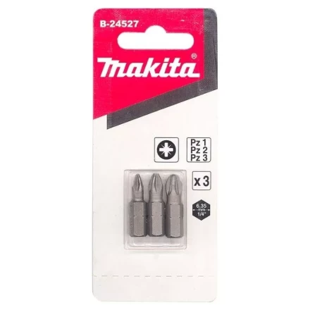 Биты Makita PZ1,2,3 25мм 3шт (B-24527) купить в Ижевске