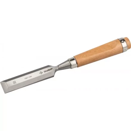 Стамеска-долото ЗУБР &quot;ЭКСПЕРТ&quot; с деревянной ручкой, хромованадиевая, 30мм 18096-30 купить в Ижевске