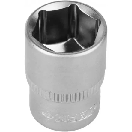 Головка торцовая ЗУБР &quot;МАСТЕР&quot; (1/4&quot;), Cr-V, FLANK, хроматированное покрытие, 10мм 27715-10 купить в Ижевске