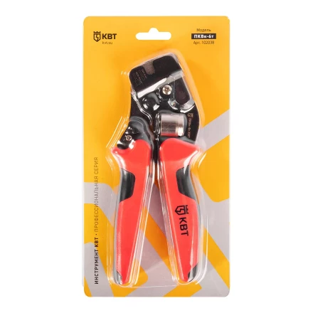 Пресс-клещи КВТ ПКВк-6т для опрессовки втулочных наконечников до 6 мм (102038) купить в Ижевске