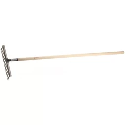 Грабли ЗУБР из нержавеющей стали, 12 витых зубцов, деревянный черенок 4-39481-12