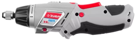 Отвертка ЗУБР аккум,реверс,2 полож.корпуса,подсветка,регул. момента,набор из бит,Li-Ion,1.5 А/час,3Нм,3,6В,в блистере ЗО-3.6-Ли Б купить в Ижевске