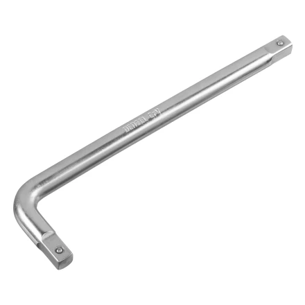 Вороток Г-образный, 200*50 мм, квадрат 3/8&quot;, CrV, матовый хром Denzel 14062 купить в Ижевске