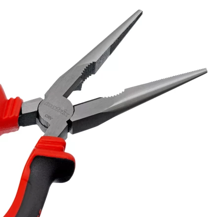 Длинногубцы прямые Matrix, 200 мм, хром-ванадий, двухкомпонентные рукоятки, 17311 купить в Ижевске