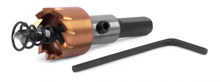 HSS-TiN коронка MESSER  17мм с центр. сверлом и толкающей пружиной для  лист. материала  до 2 мм ц/х купить в Ижевске