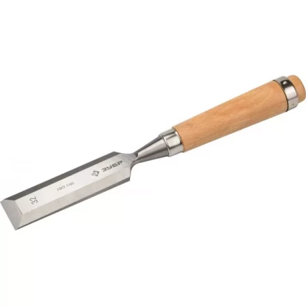 Стамеска-долото ЗУБР &quot;ЭКСПЕРТ&quot; с деревянной ручкой, хромованадиевая, 32мм 18096-32 купить в Ижевске