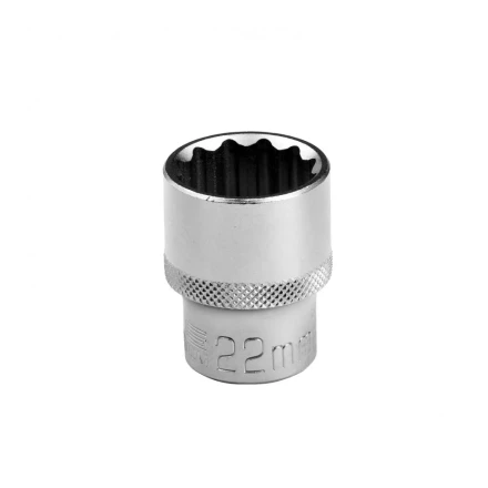 Головка торцевая 22 мм двенадцатигранная CrV под квадрат 1/2 хромированная Stels 13668 купить в Ижевске