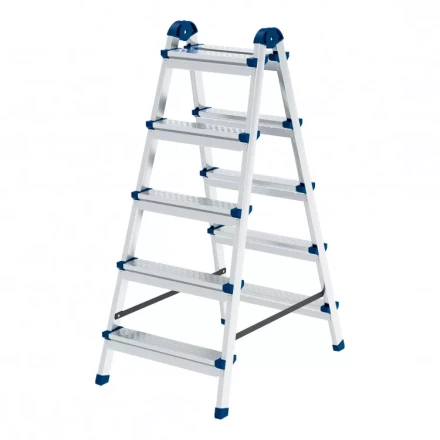 Стремянка двухсторонняя 5 ступеней сталь профиль стальные ступени Сибртех 97985 купить в Ижевске