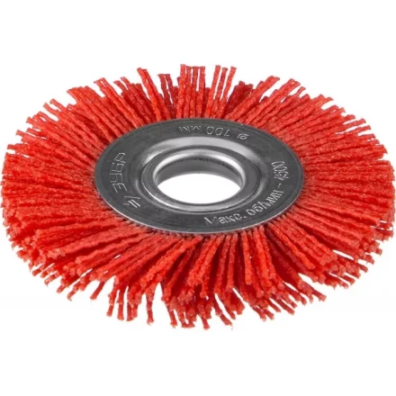 ЗУБР &quot;ПРОФЕССИОНАЛ&quot;. Щетка дисковая для УШМ, нейлоновая проволока с абразивным покрытием, 100х22мм 35160-100_z01 купить в Ижевске