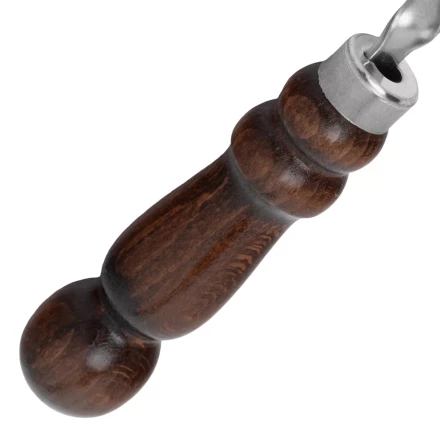 Шампур плоский Palisad, 600 х 10 х 2.5 мм, с деревянной лакированной рукояткой, нержавеющая сталь, Camping 69653 купить в Ижевске