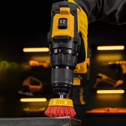 Щетка для дрели Denzel, 65 мм, Чашка, со шпилькой, нейлоновая щетина, 74435 купить в Ижевске