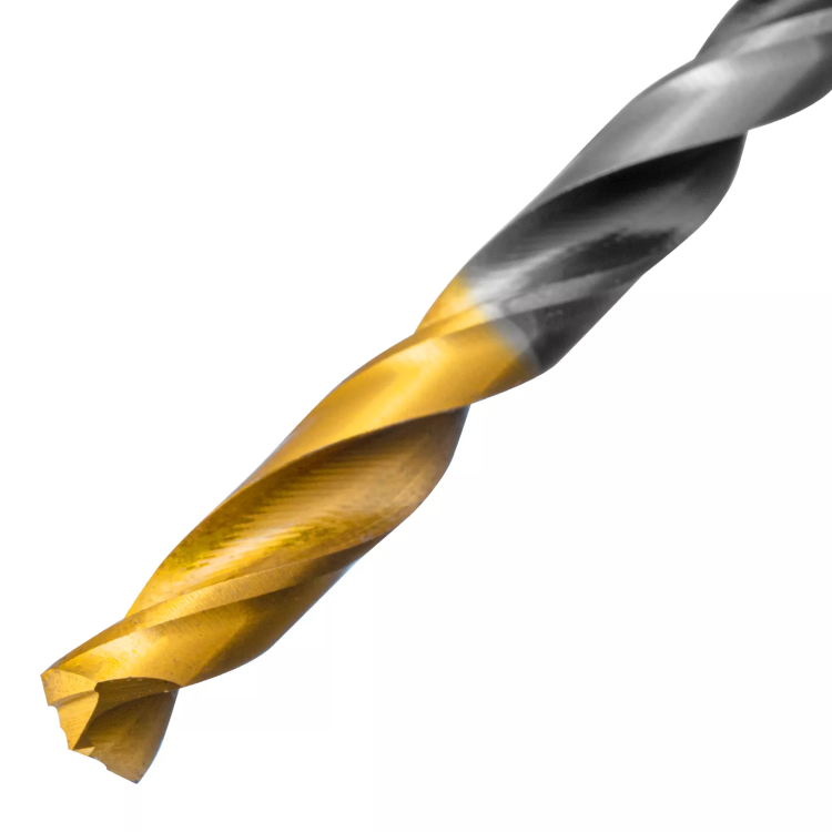 Сверло спиральное по металлу Denzel 5,5 x 93мм, Р6М5, Golden Tip, многогранная заточка, 718277 купить в Ижевске