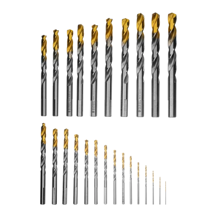 Набор сверл по металлу Denzel 723009, 1-13 мм, Р6М5-TiN, Golden Tip, 25 шт купить в Ижевске