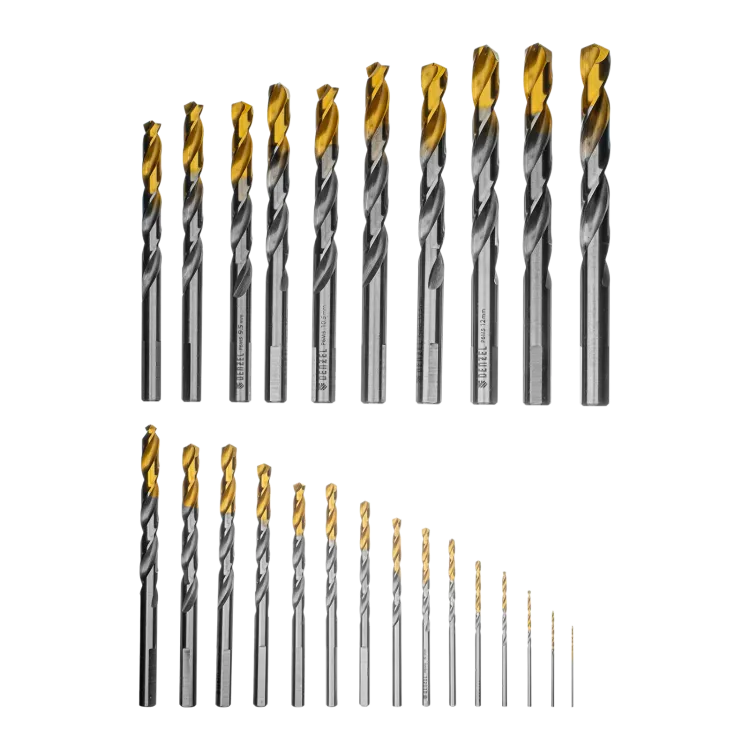Набор сверл по металлу Denzel 723009, 1-13 мм, Р6М5-TiN, Golden Tip, 25 шт купить в Ижевске