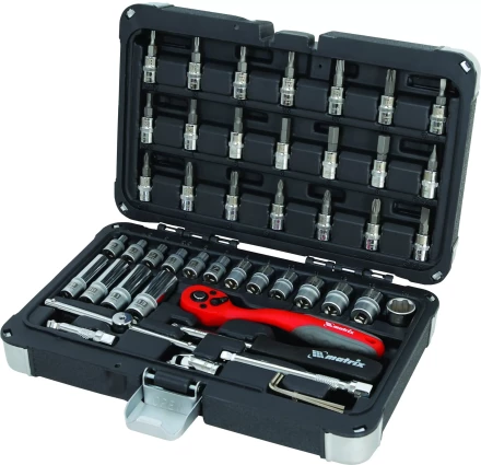 Набор инструмента, 1/4&quot;, Cr-V, S2, усиленный кейс, 47 предм  MATRIX PROFESSIONAL 13550 купить в Ижевске