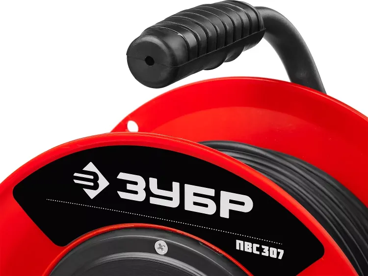 Удлинитель на катушке "ПВС 307", 30 м, 2500 Вт, 4 гнезда, ПВС 3х0,75 кв мм, ЗУБР 55083-30 купить в Ижевске