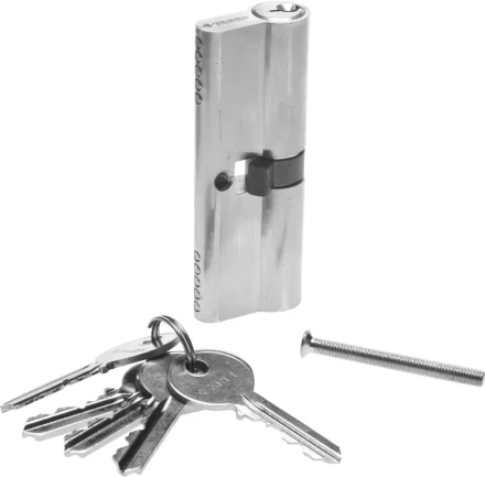 Механизм ЗУБР &quot;МАСТЕР&quot; цилиндровый, тип &quot;ключ-ключ&quot;, цвет хром, 5-PIN, 80мм 52101-80-2 купить в Ижевске