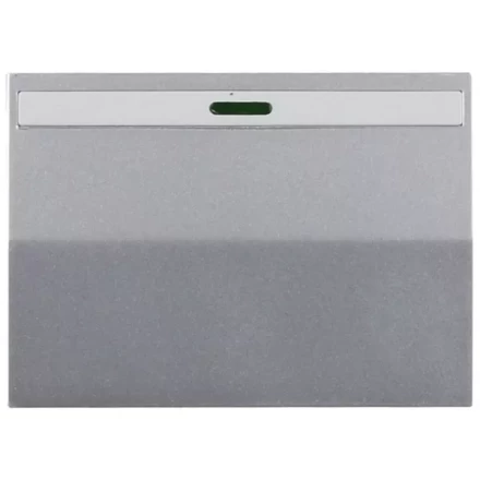 Выключатель СВЕТОЗАР &quot;ЭФФЕКТ&quot; проходн., с эффектом свечения, одноклав., без вставки и рамки, св.-серый метал., 10A/~250B SV-54438-SM купить в Ижевске