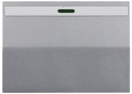 Выключатель СВЕТОЗАР &quot;ЭФФЕКТ&quot; проходн., с эффектом свечения, одноклав., без вставки и рамки, св.-серый метал., 10A/~250B SV-54438-SM купить в Ижевске