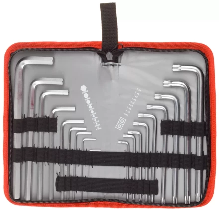 Набор ключей имбусовых ЗУБР &quot;МАСТЕР&quot;Cr-V,нейлон чехол,HEX 1,5-10 мм длинные 9 шт,TORX Т10-Т50  длинные 9 шт 27463-H18 купить в Ижевске