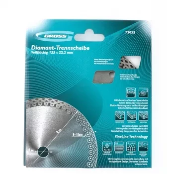Диск алмазный ф115х22,2мм, тонкий, сплошной, мокрое резание GROSS 73052 купить в Ижевске