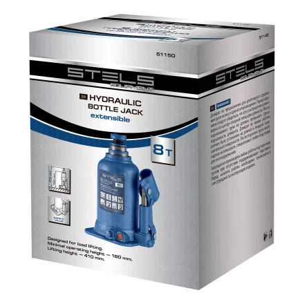 Домкрат гидравлический бутылочный телескопический Stels 51150, 8 т, подъем 180-410 мм купить в Ижевске