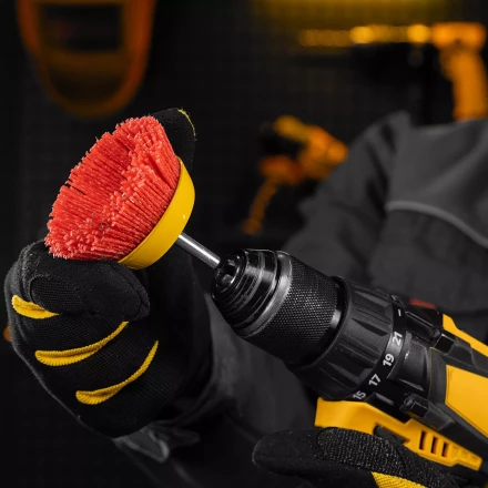 Щетка для дрели, 75 мм, Чашка, со шпилькой, нейлоновая щетина Denzel 74436 купить в Ижевске