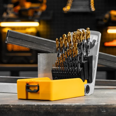 Набор сверл по металлу Denzel 723010, 1-13 мм, Р6М5К8-TiN, Golden Tip, 25 шт купить в Ижевске