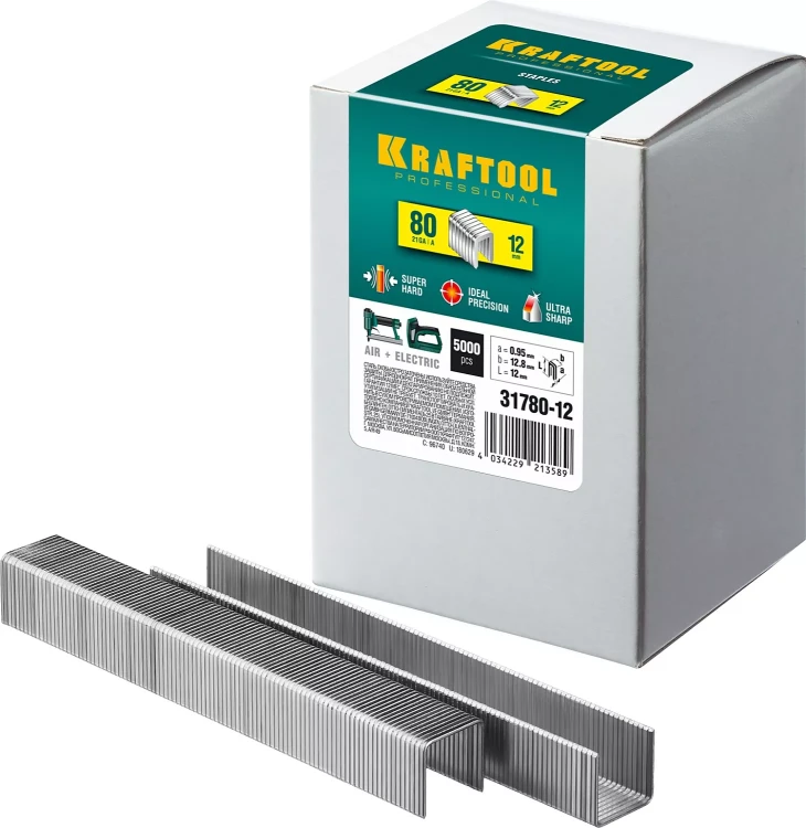 Скобы тип 21GA (80 / Pr A / Senco AT) 5000 шт 31780-12 купить в Ижевске