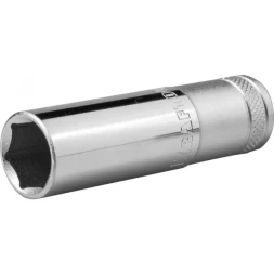 Торцовая головка KRAFTOOL "INDUSTRIE QUALITAT", удлиненная, Cr-V, FLANK, хромосатинированная, 1/2", 16 мм 27807-16_z01