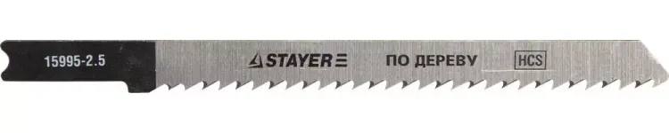 Полотна STAYER "PROFI", U101B, для эл/лобзика, HCS, по дереву, ДСП, ДВП, US-хвост., шаг 2,5мм, 75мм, 2шт 15995-2.5_z01 купить в Ижевске