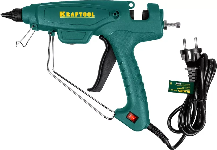 Пистолет клеевой (термоклеящий) "PRO", KRAFTOOL 06843-220-12, эл, двухкомп корпус, рабоч темп 193град, выход клея 1,2кг/час, d=12мм, 220Вт 06843-220-12 купить в Ижевске