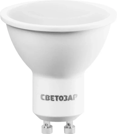 Лампы СВЕТОЗАР светодиодные &quot;LED technology&quot;, цоколь GU10, теплый белый свет (3000К), 220В, 5Вт (35) 44560-35_z01 купить в Ижевске