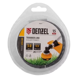 Леска для триммера двухкомпонентная эллипс Denzel, 3,0мм х 15м, блистер EXTRA CORD 96257