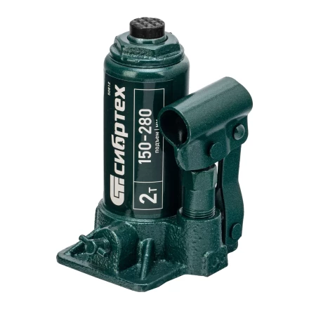 Домкрат гидравлический бутылочный Сибртех 50812, 2 т, 150-280 мм, в пласт. кейсе купить в Ижевске