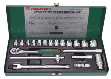Набор головок торцевых 3/8&quot;DR 6-23мм 20предметов S04Н3120S Jonnesway 47201 купить в Ижевске