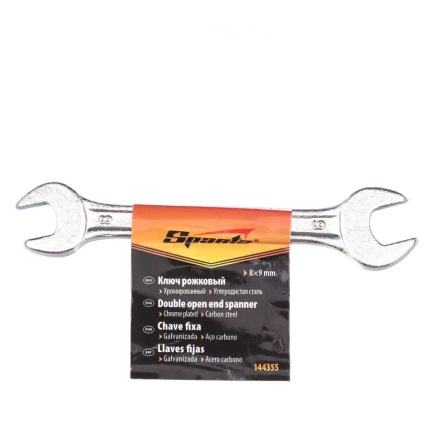 Ключ рожковый 8 х 9 мм хромированный Sparta 144355 купить в Ижевске