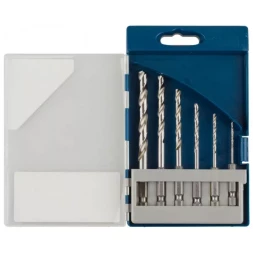 Набор ЗУБР "ЭКСПЕРТ": Сверла по металлу, шестигранный хвостовик 1/4", быстрорежущая сталь Р6М5, 4,5,6,8,10мм, 5 пред 29623-H5