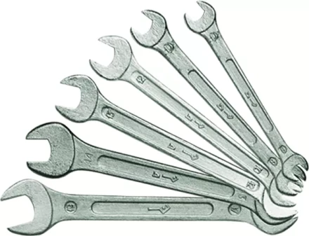 Набор ключей рожковых 8 х 22 мм 7 шт. оцинкованный (КЗСМИ) Россия 15240 купить в Ижевске